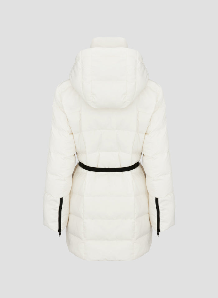 TECHNICAL CHIFFON AND VELVET PADDED JACKET