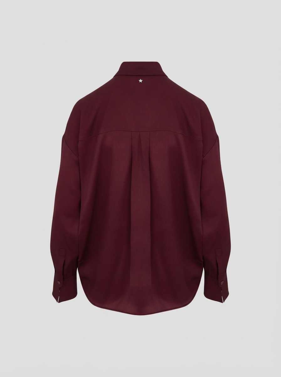 CAMICIA CLASSICA IN TWILL DI MISTO SETA