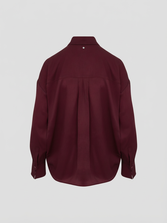 CAMICIA CLASSICA IN TWILL DI MISTO SETA