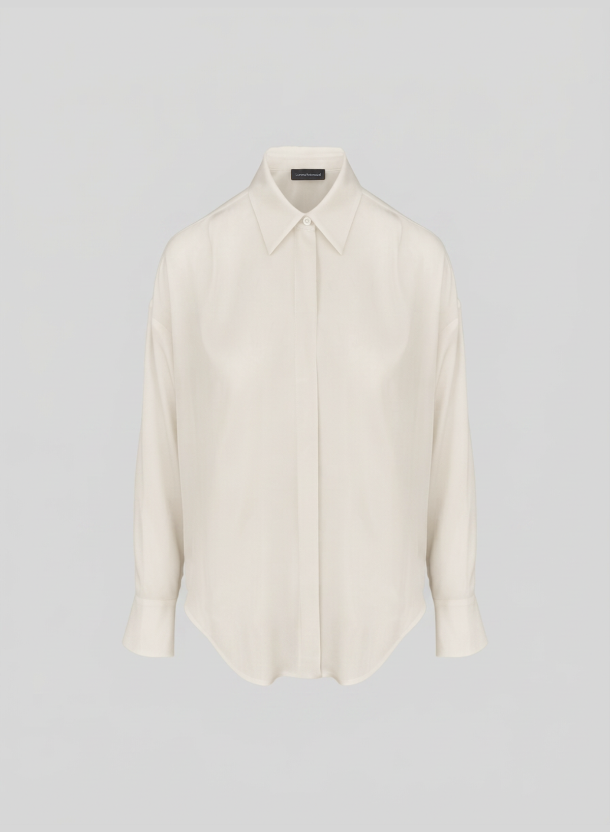 CAMICIA CLASSICA IN TWILL DI MISTO SETA