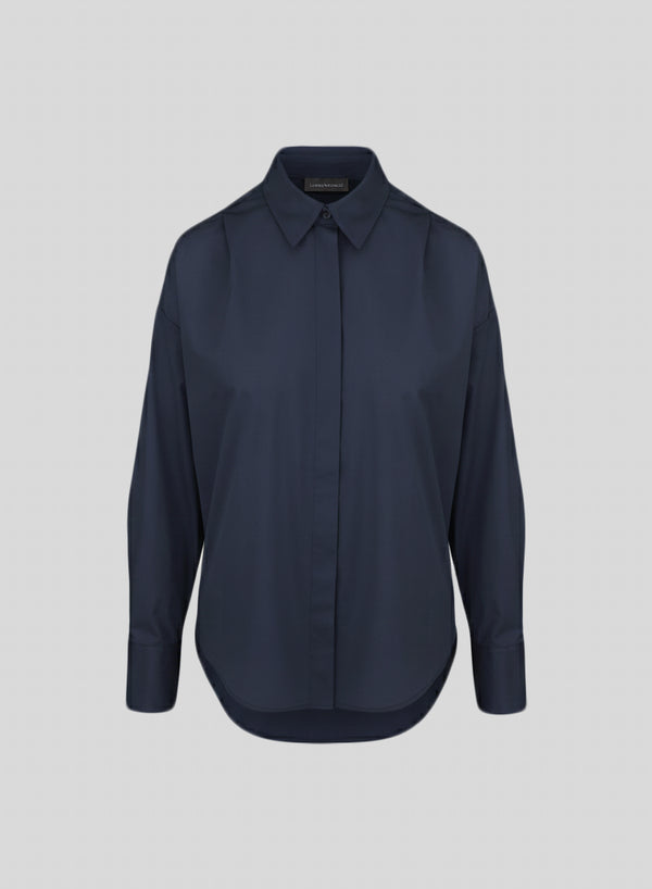 CAMICIA CLASSICA IN TWILL DI MISTO SETA