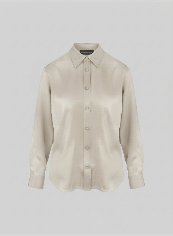 CAMICIA IN TWILL DI MISTO SETA