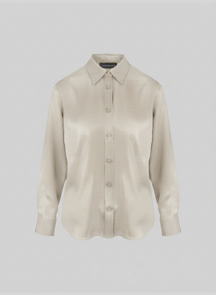 CAMICIA IN TWILL DI MISTO SETA