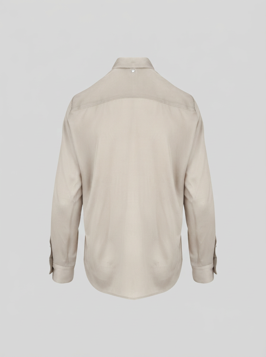 CAMICIA IN TWILL DI MISTO SETA