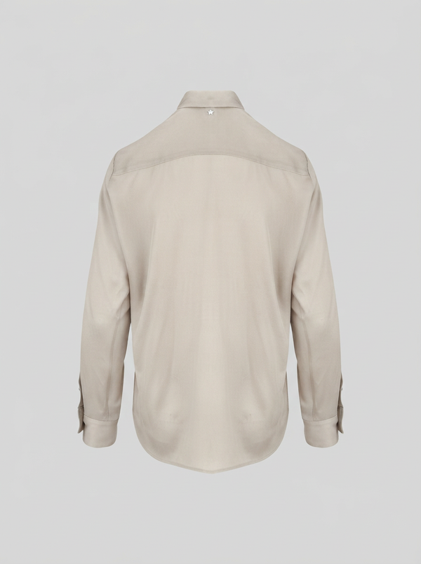 CAMICIA IN TWILL DI MISTO SETA