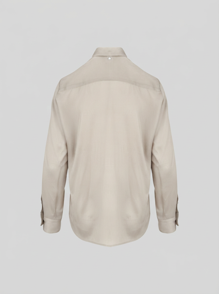 CAMICIA IN TWILL DI MISTO SETA