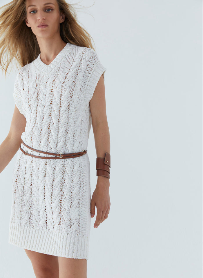CABLE KNITTED DRESS