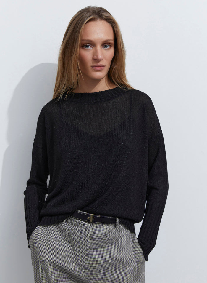 VISCOSE CREW-NECK