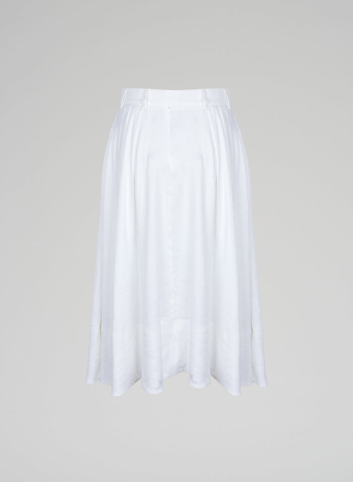 LINEN BLEND FULL-CIRCLE SKIRT