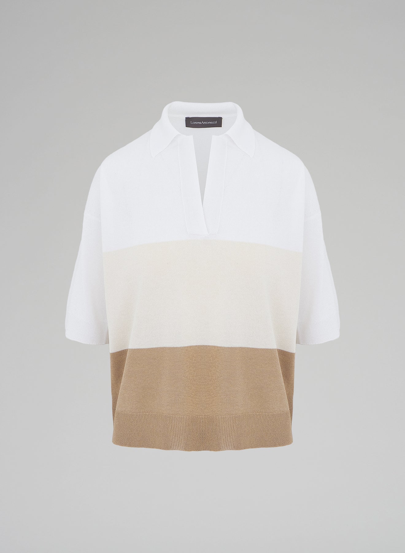 STRIPED KNIT POLO