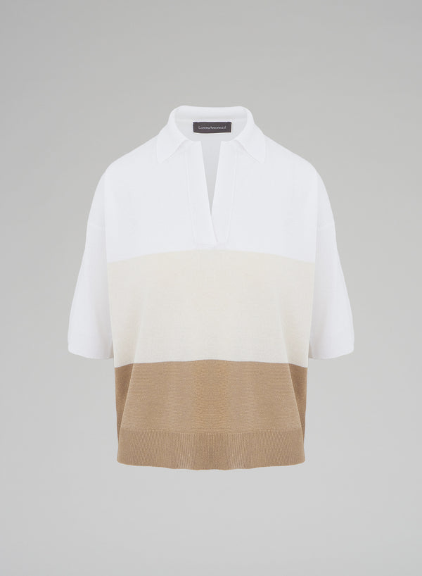 POLO IN MAGLIA A RIGHE