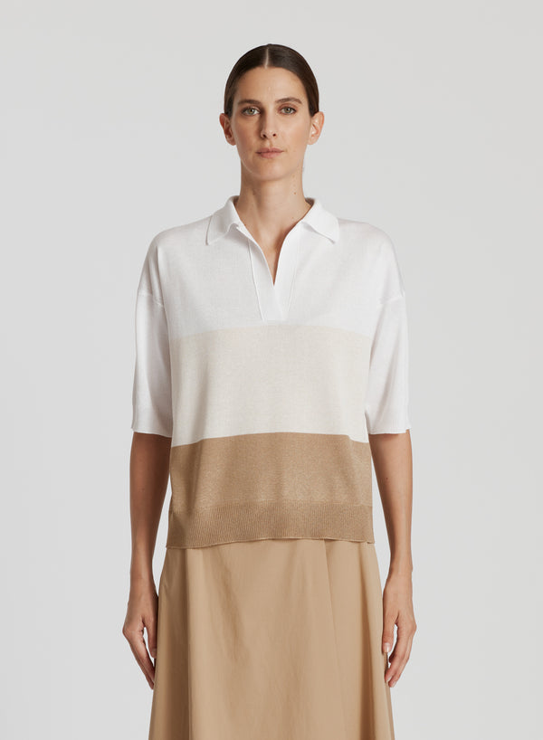 POLO IN MAGLIA A RIGHE
