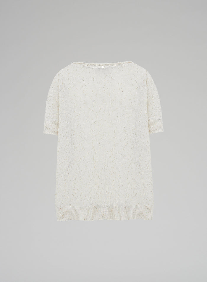 GIROCOLLO IN MAGLIA CON PAILLETTES