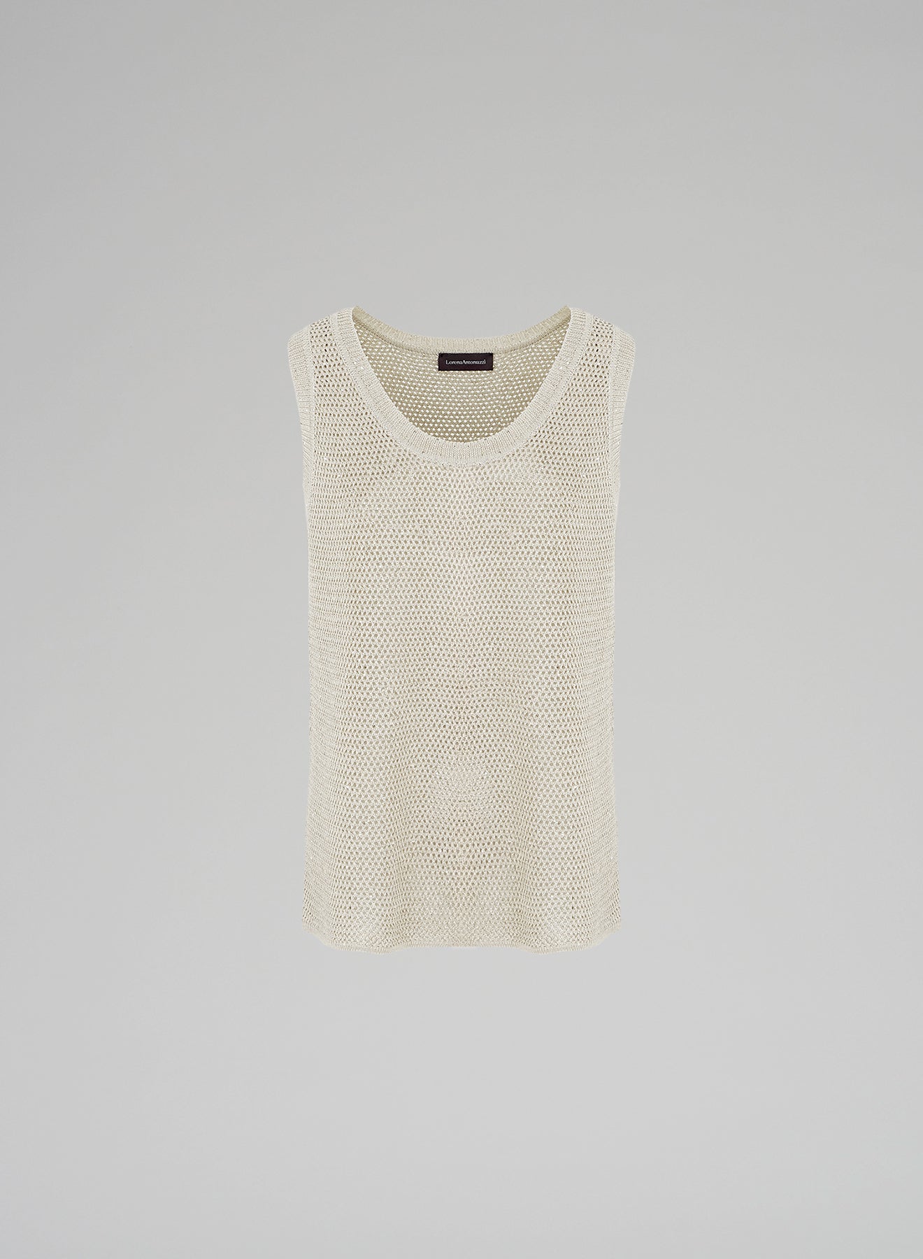 MESH KNIT TOP WITH SEQUINS