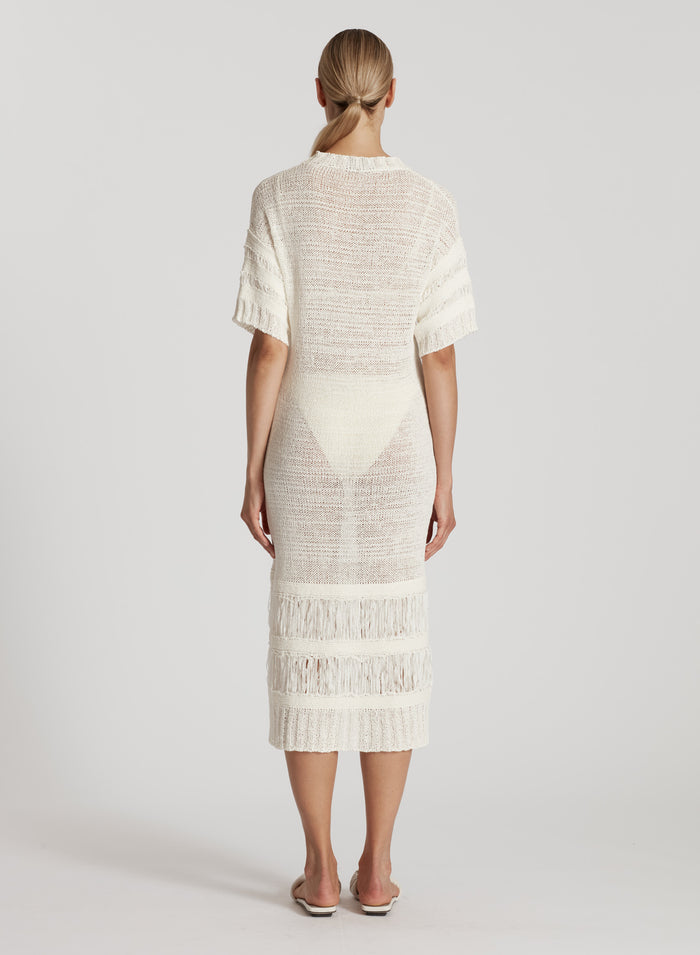 COTTON BLEND KNIT DRESS