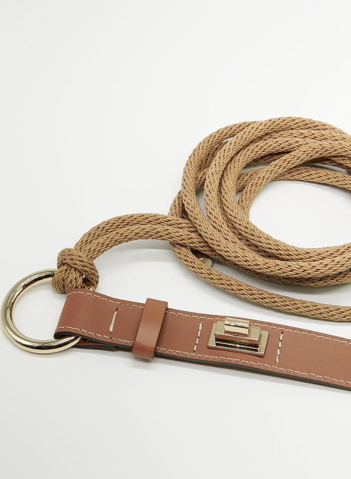 LEATHER AND COTTON BELT