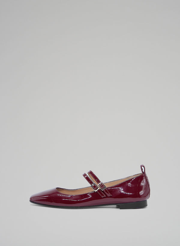 PATENT LEATHER BALLERINA SHOES