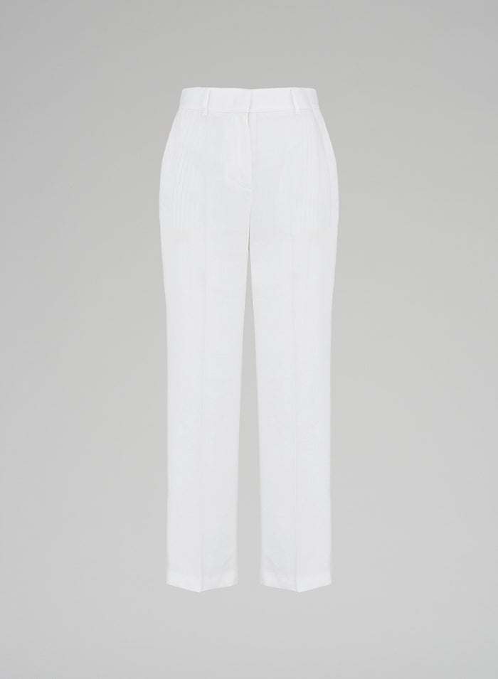PANTALONI SARTORIALI IN MISTO LINO