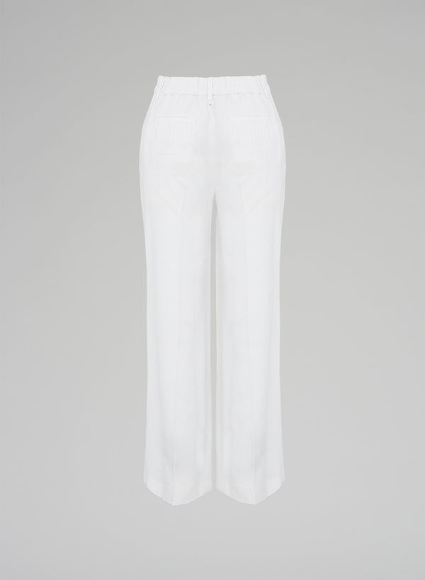 LINEN BLEND TAILORED PANTS