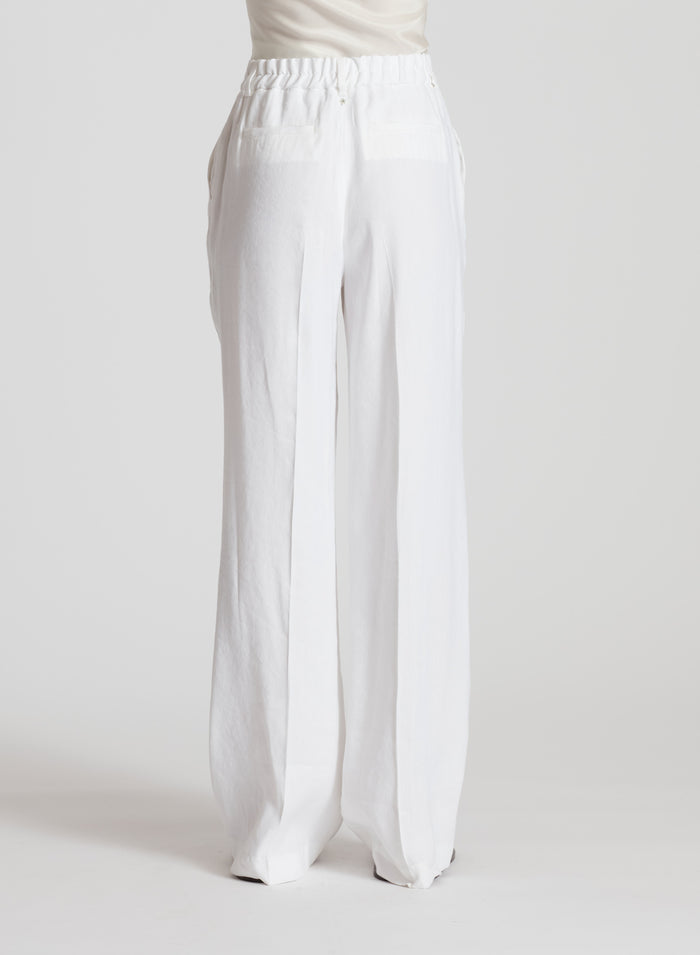 PANTALONI SARTORIALI IN MISTO LINO