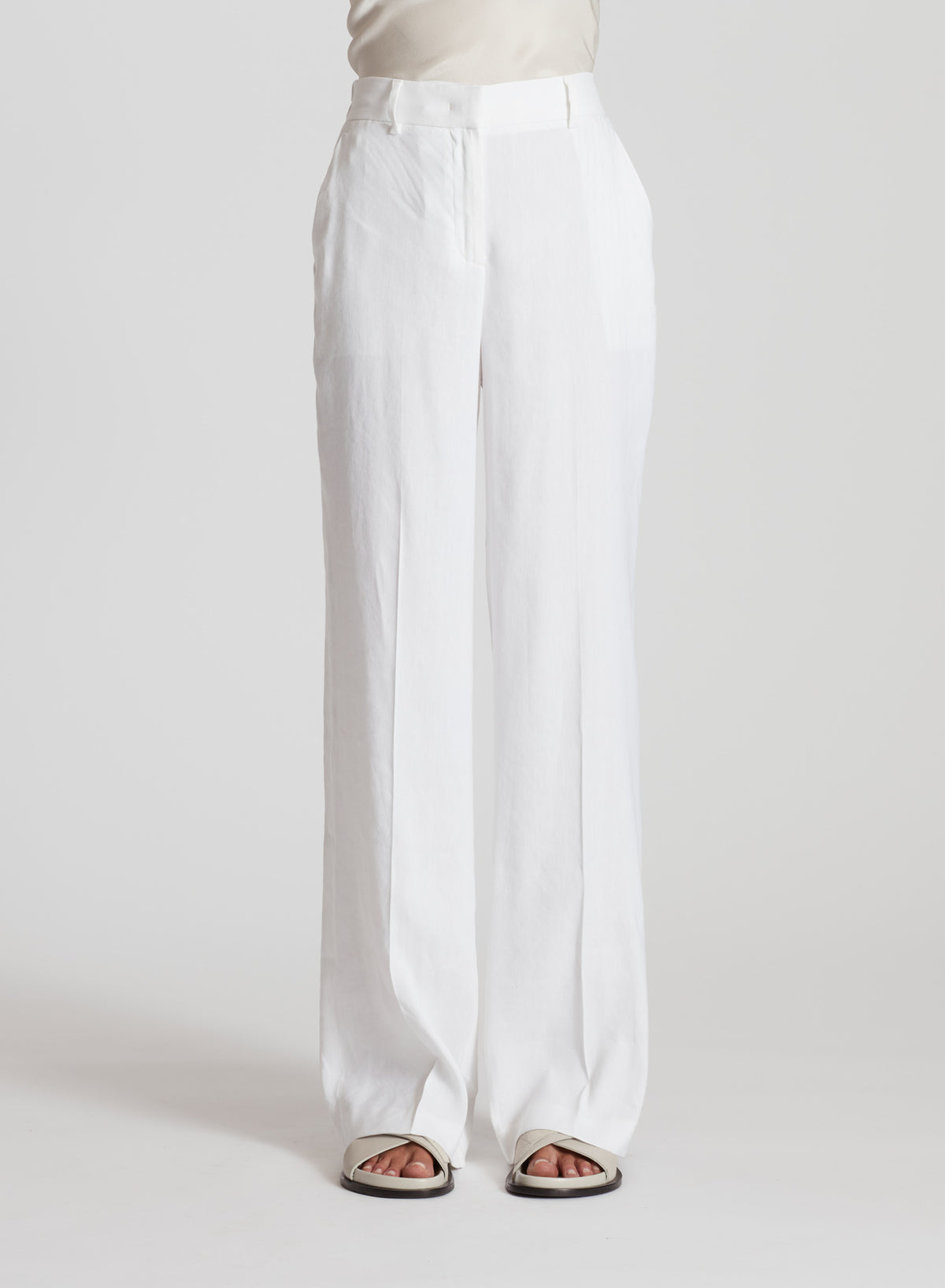 PANTALONI SARTORIALI IN MISTO LINO