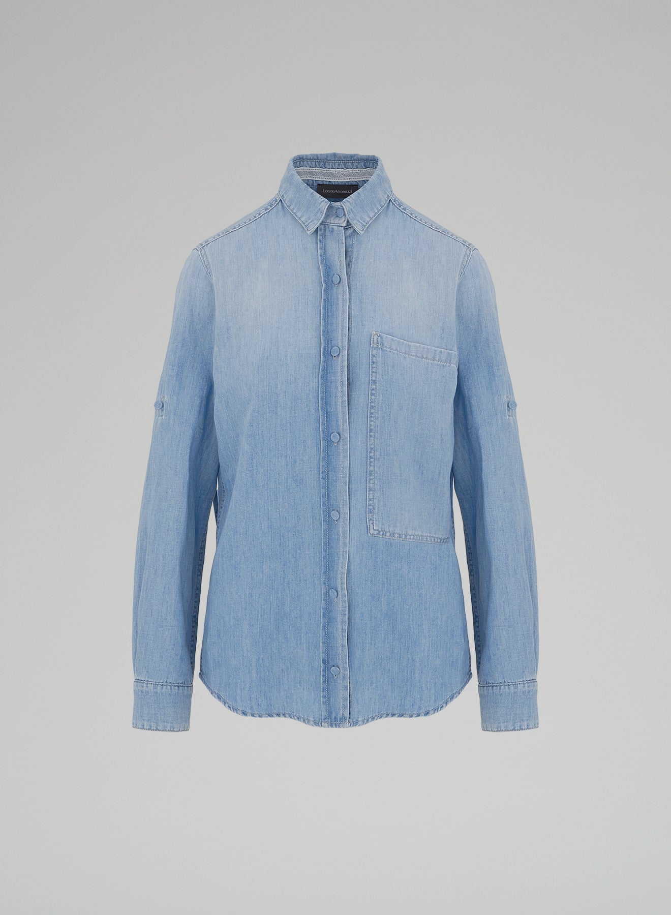 020652●  argue LINEN COTTON DENIM SHIRT 020652○ argue LINEN COTTON DENIM SHIRT