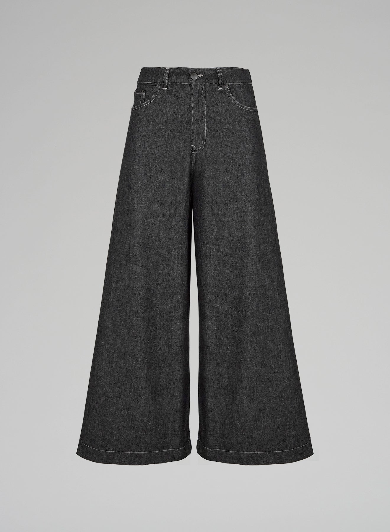 ULTRA-WIDE LEG DENIM PANTS