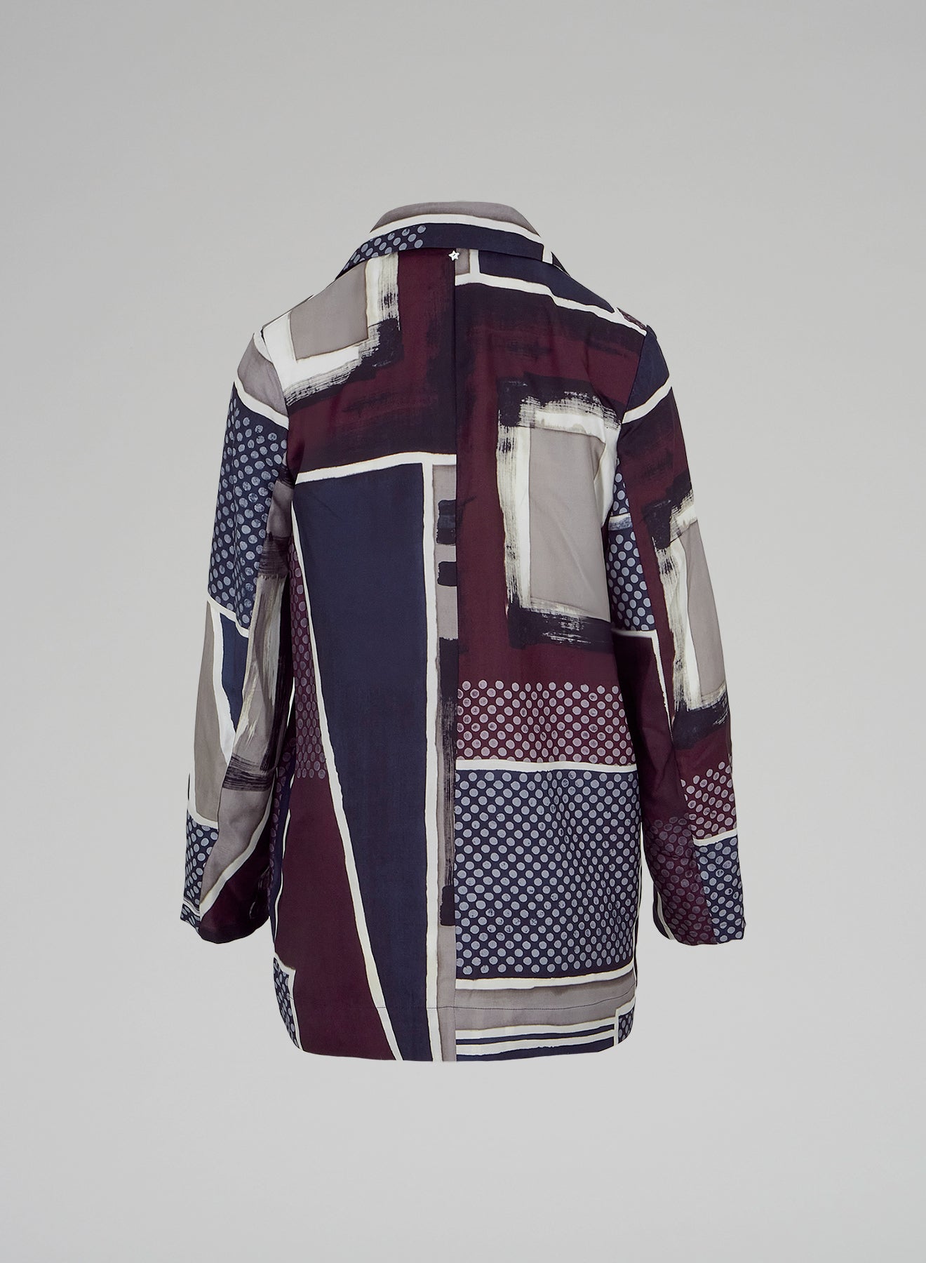 SILK TWILL PRINTED JACKET 
