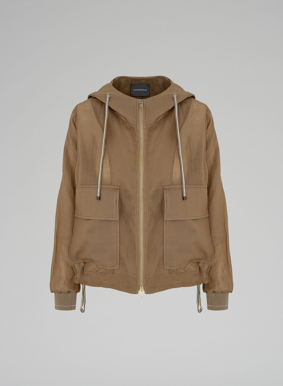 BOMBER IN RAMIE CON CAPPUCCIO