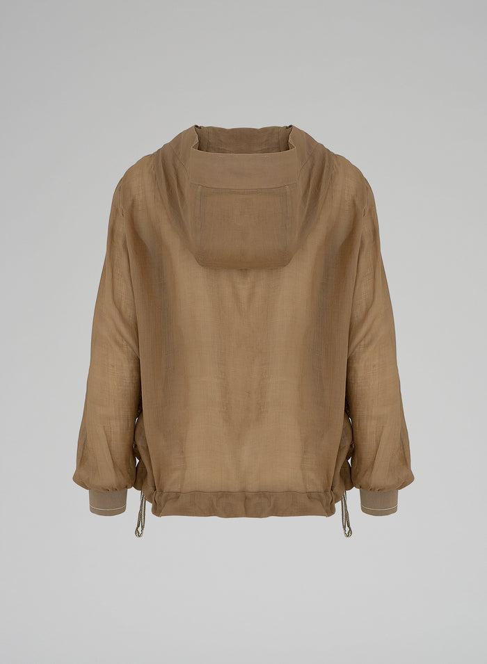 BOMBER IN RAMIE CON CAPPUCCIO