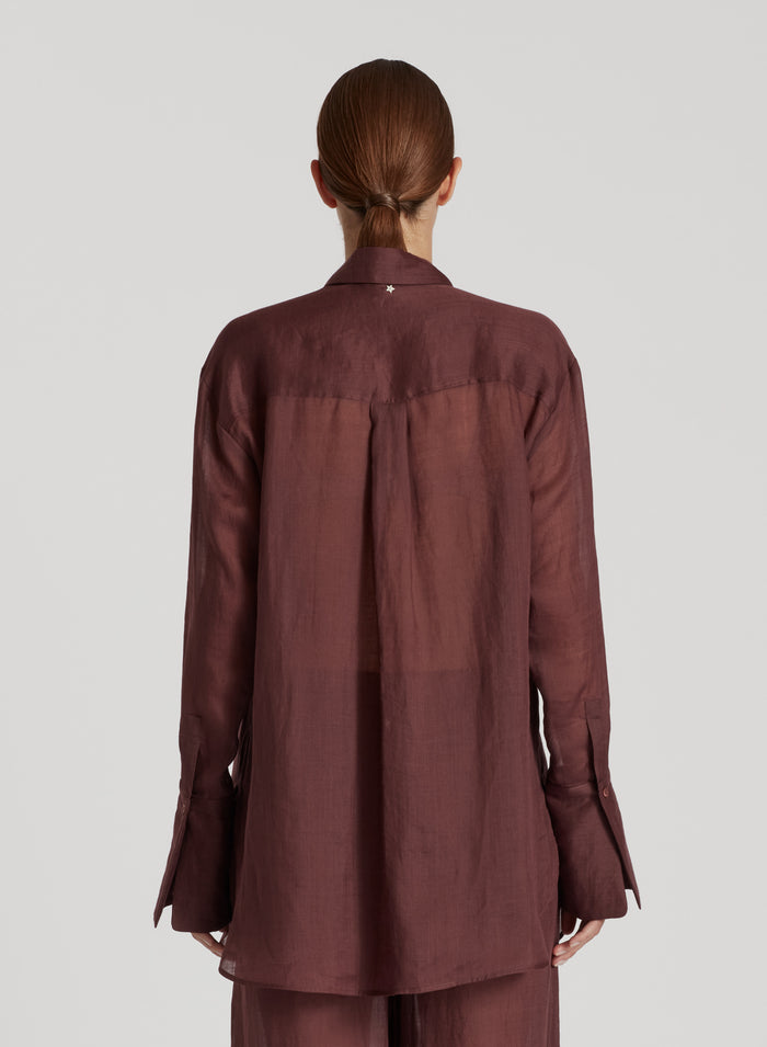 MAXI CAMICIA IN RAMIE