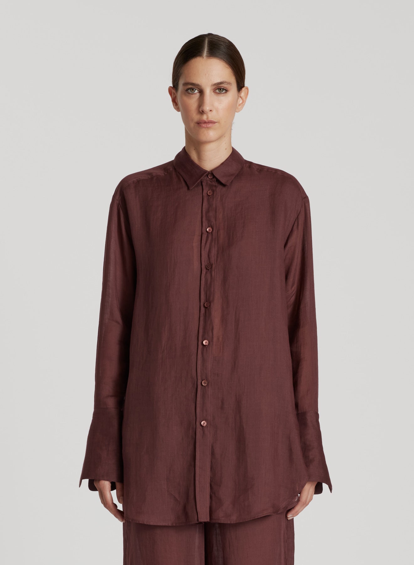 MAXI CAMICIA IN RAMIE