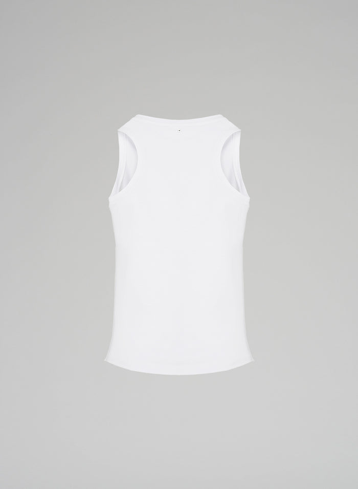 COTTON T-SHIRT WITH SILK TWILL PRINT