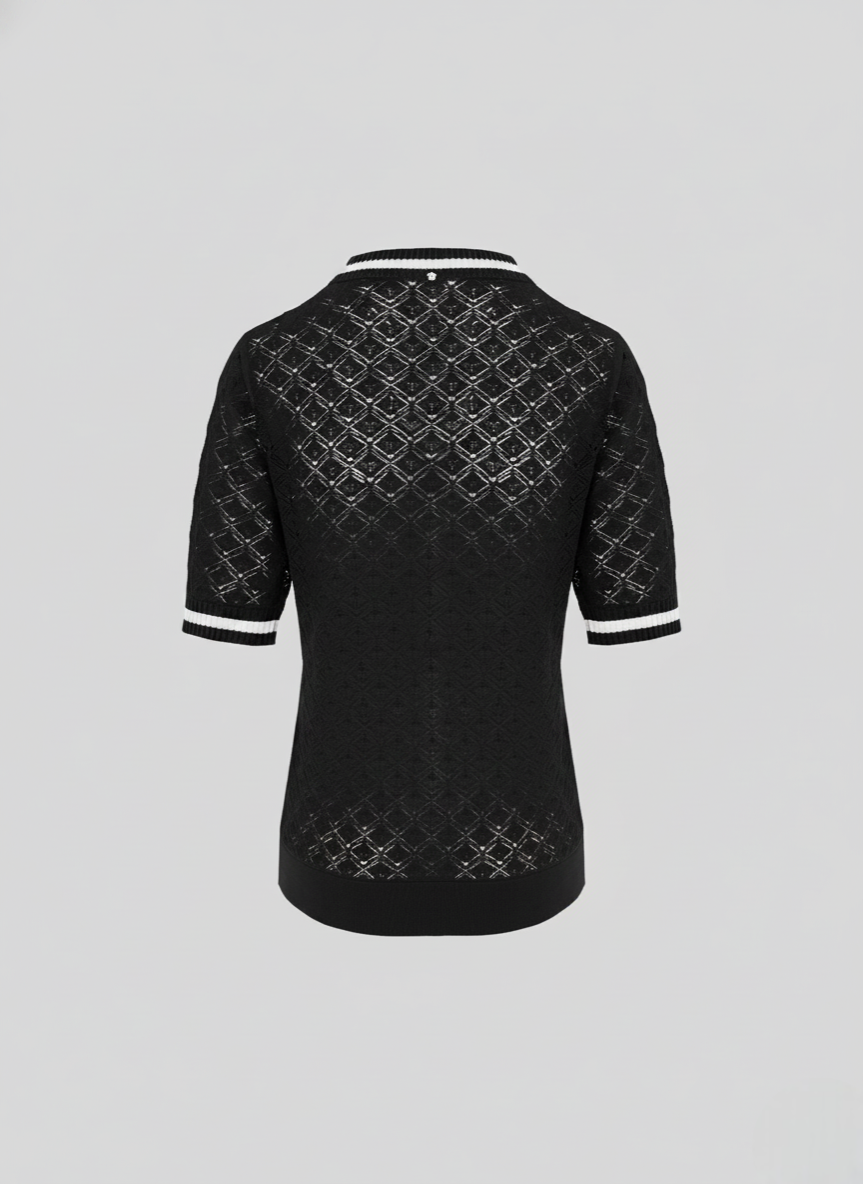 COTTON LACE KNIT T-SHIRT