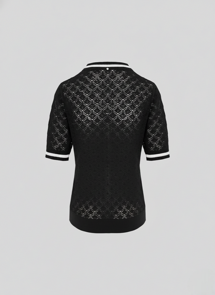 COTTON LACE KNIT T-SHIRT