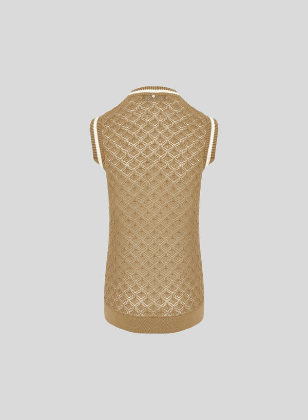 TOP IN PUNTO PIZZO IN COTONE