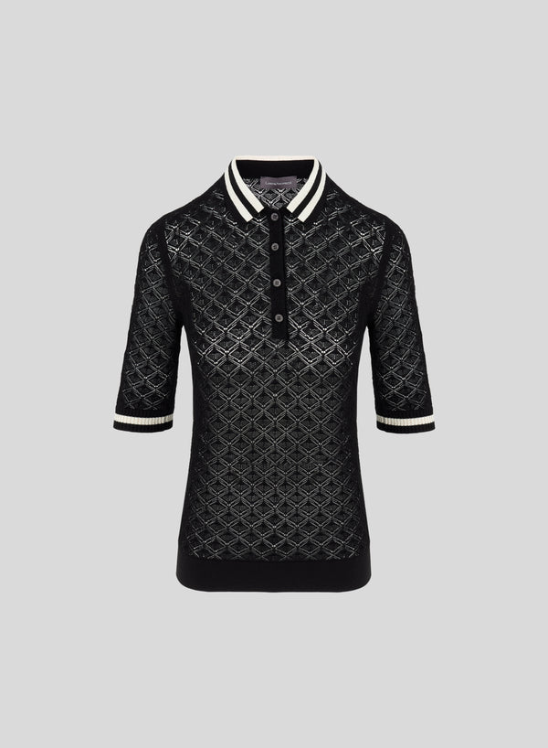 POLO IN PUNTO PIZZO IN COTONE