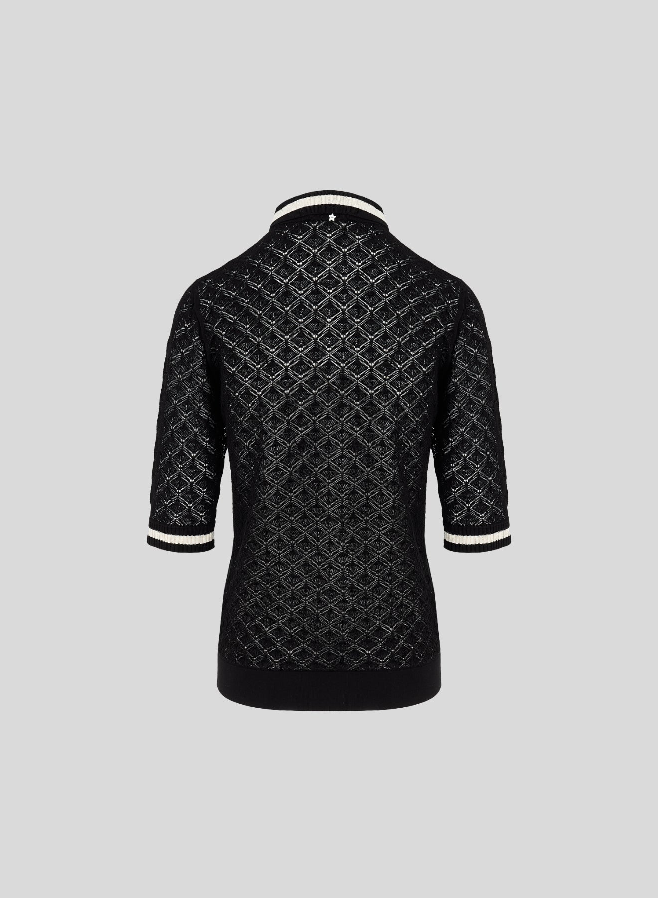 COTTON LACE KNIT POLO SHIRT