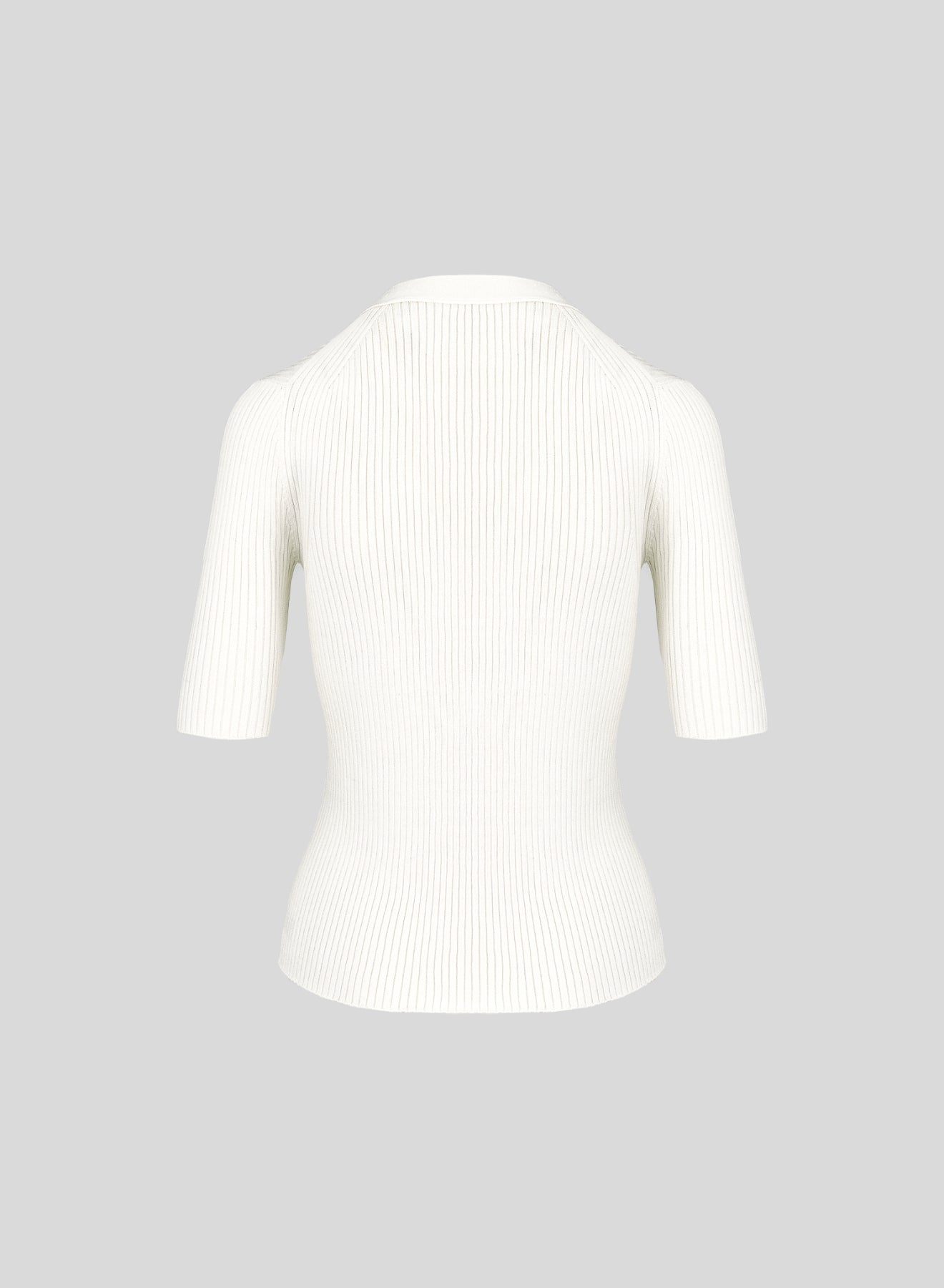 T-SHIRT IN MAGLIA DI MISTO VISCOSA CON INTARSIO A STELLA IN TRASPARENZA