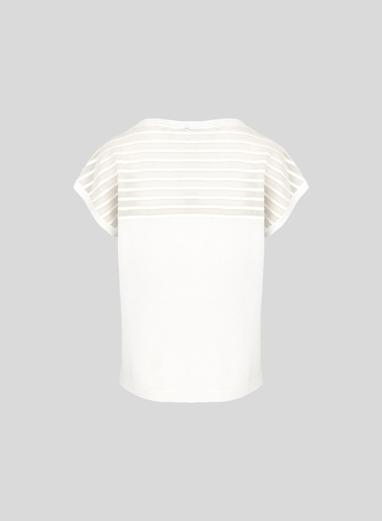STRIPED SHEER T-SHIRT IN VISCOSE, SILK AND COTTON