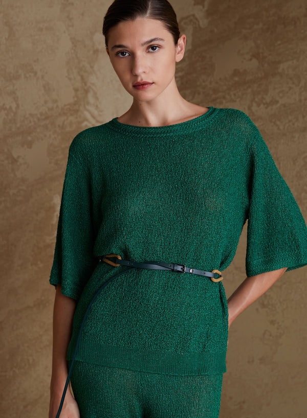 MAGLIA IN PUNTO MOSSO IN MISTO VISCOSA