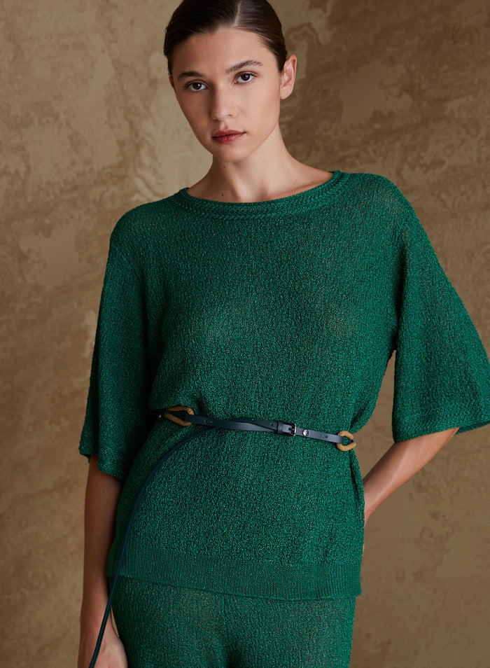 MAGLIA IN PUNTO MOSSO IN MISTO VISCOSA