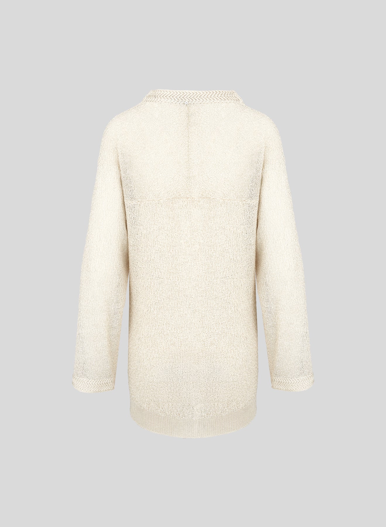 OVERSIZED VISCOSE TEXTURED KNIT CARDIGAN