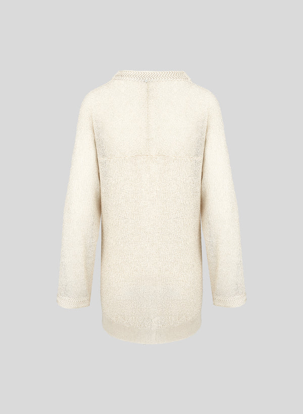 CARDIGAN OVERSIZE IN PUNTO MOSSO IN VISCOSA