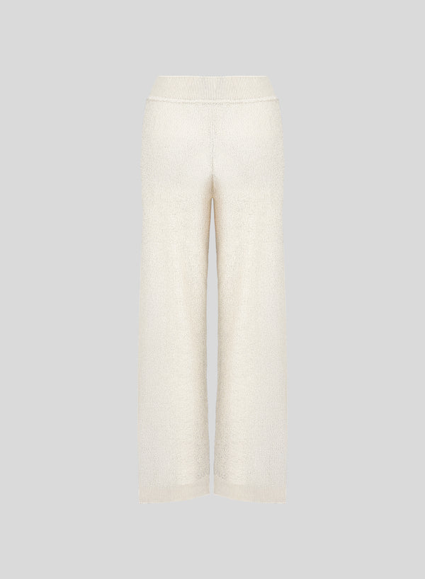 PANTALONI IN PUNTO MOSSO IN MISTO VISCOSA