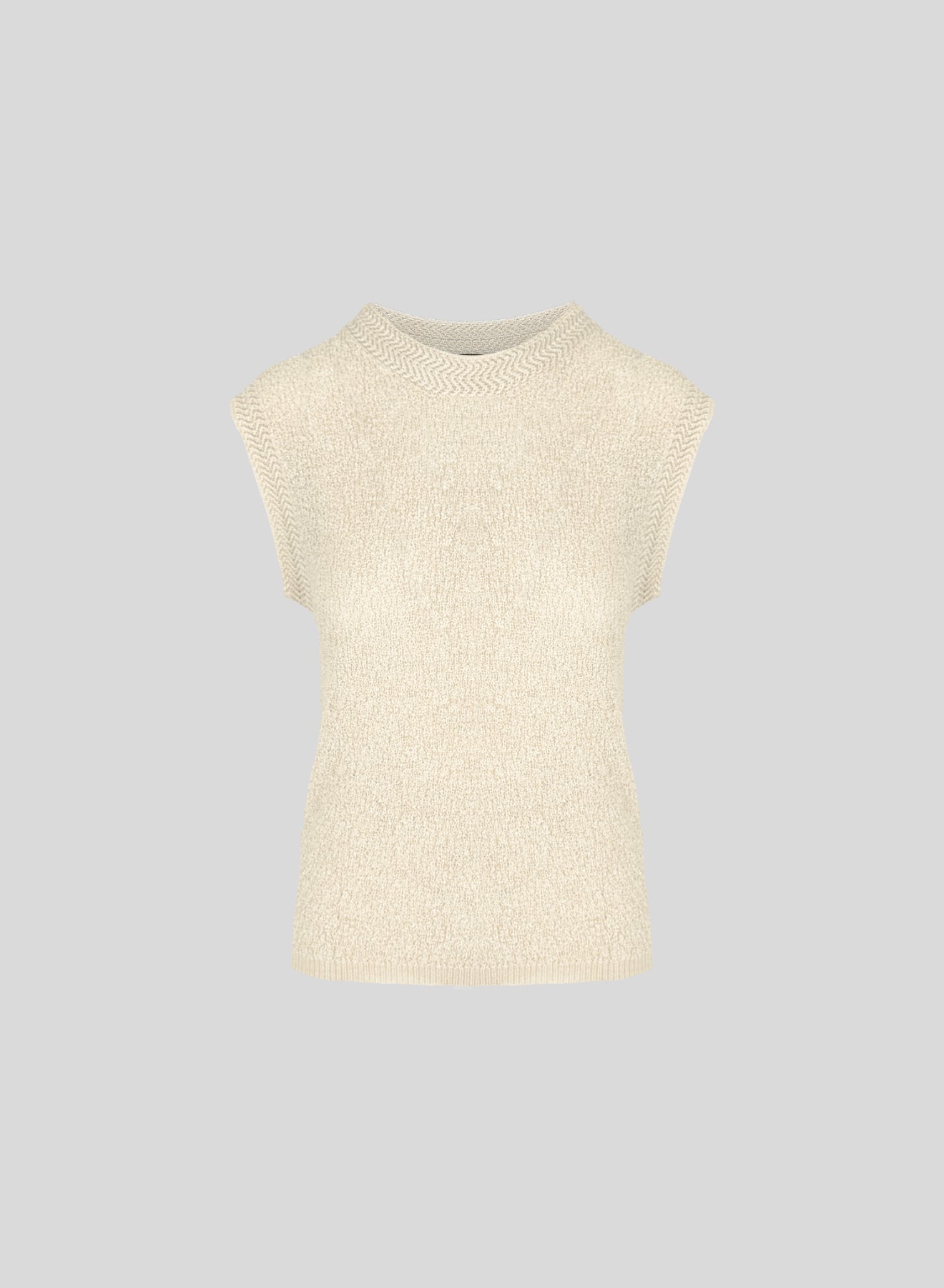 VISCOSE BLEND TEXTURED KNIT TOP