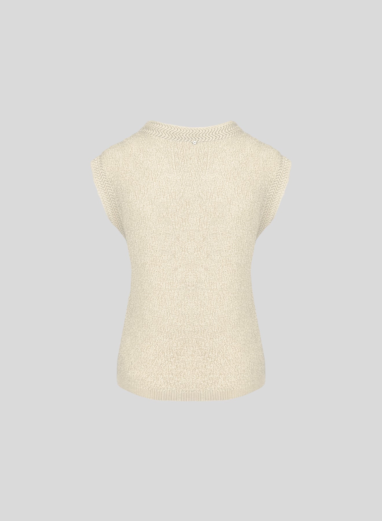 VISCOSE BLEND TEXTURED KNIT TOP
