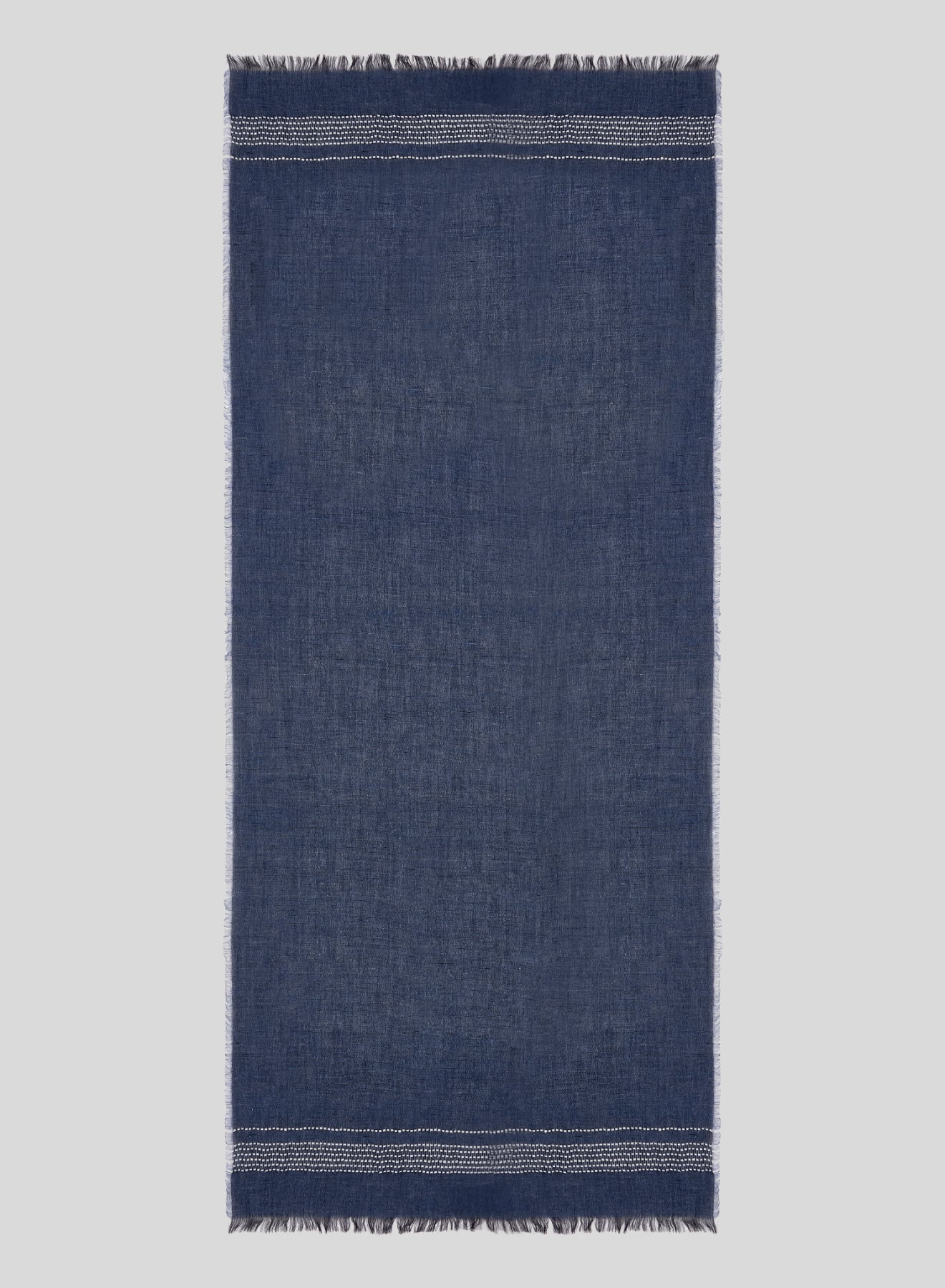 SUPER LIGHT MODAL AND LINEN SCARF WITH SASHIKO EMBROIDERY
