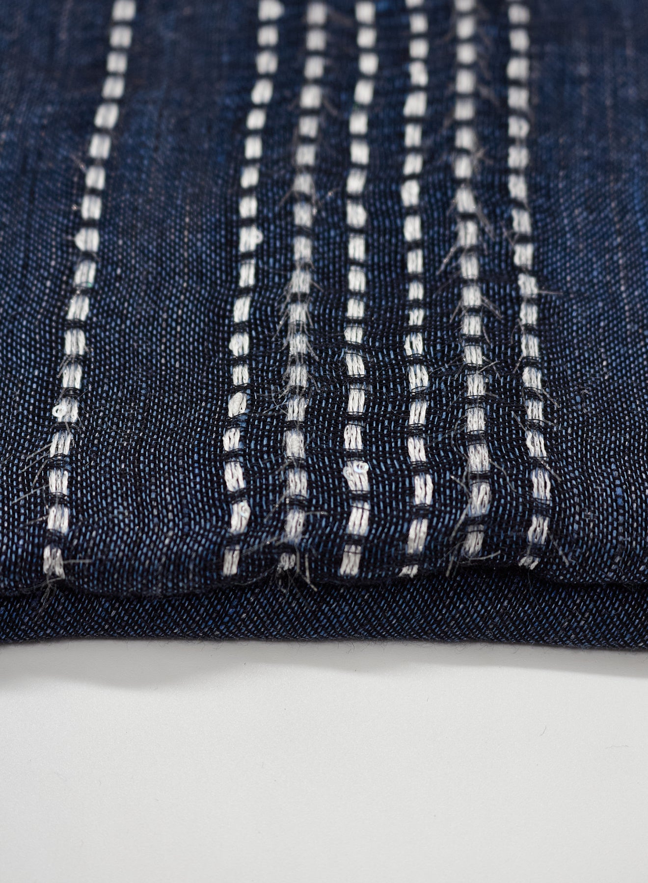 SUPER LIGHT MODAL AND LINEN SCARF WITH SASHIKO EMBROIDERY