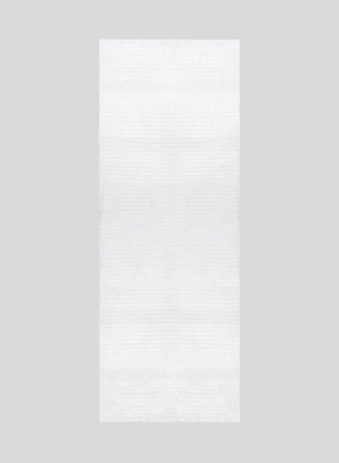 SUPER LIGHT LINEN AND COTTON SCARF WITH SEERSUCKER PATTERN